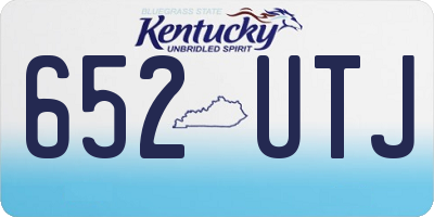 KY license plate 652UTJ