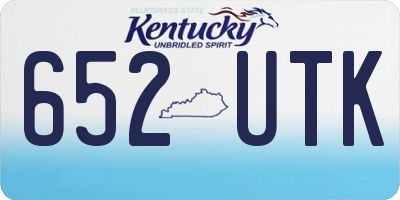 KY license plate 652UTK