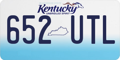 KY license plate 652UTL