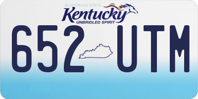 KY license plate 652UTM