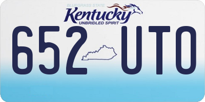 KY license plate 652UTO
