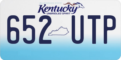 KY license plate 652UTP