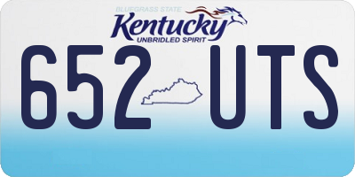 KY license plate 652UTS