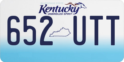 KY license plate 652UTT