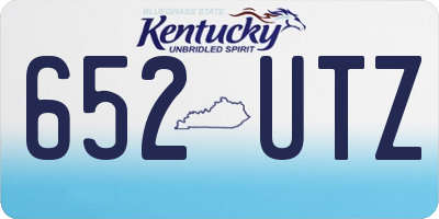 KY license plate 652UTZ