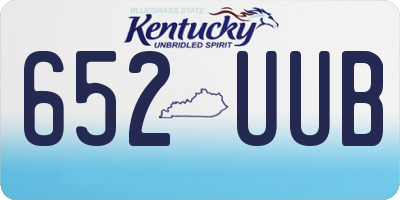 KY license plate 652UUB