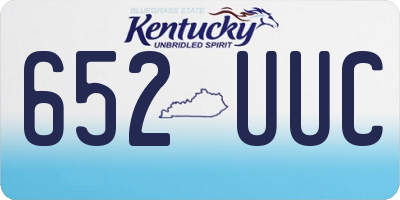 KY license plate 652UUC