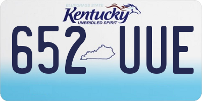 KY license plate 652UUE