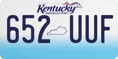 KY license plate 652UUF