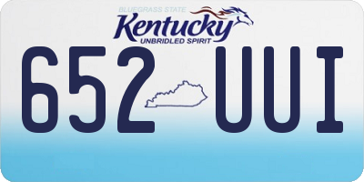 KY license plate 652UUI