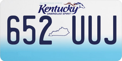 KY license plate 652UUJ