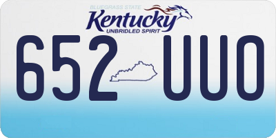 KY license plate 652UUO