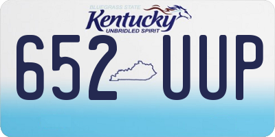 KY license plate 652UUP