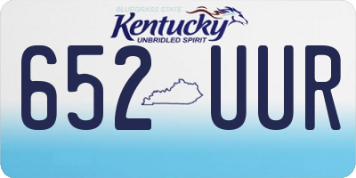 KY license plate 652UUR