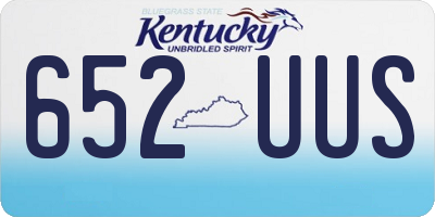 KY license plate 652UUS