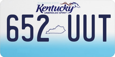 KY license plate 652UUT