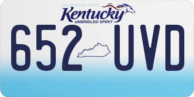 KY license plate 652UVD