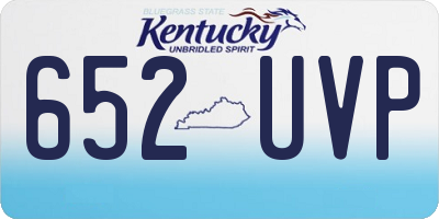 KY license plate 652UVP