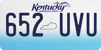 KY license plate 652UVU