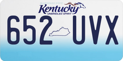 KY license plate 652UVX