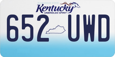 KY license plate 652UWD