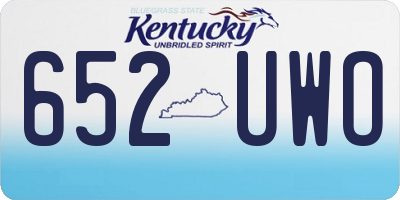 KY license plate 652UWO