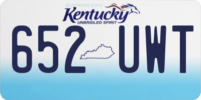 KY license plate 652UWT