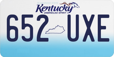 KY license plate 652UXE
