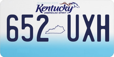 KY license plate 652UXH