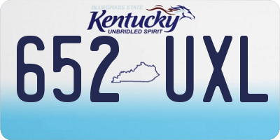 KY license plate 652UXL