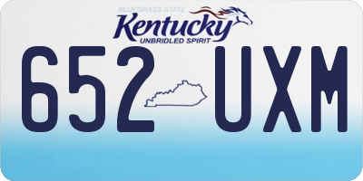 KY license plate 652UXM