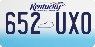 KY license plate 652UXO
