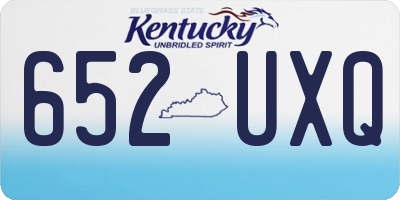 KY license plate 652UXQ