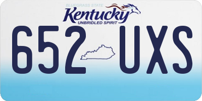KY license plate 652UXS