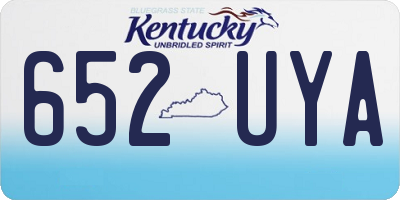 KY license plate 652UYA