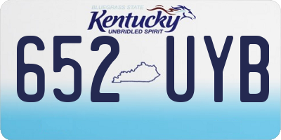 KY license plate 652UYB