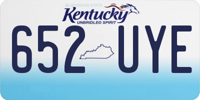 KY license plate 652UYE