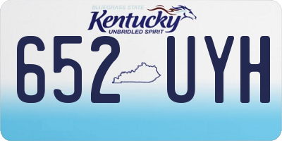 KY license plate 652UYH