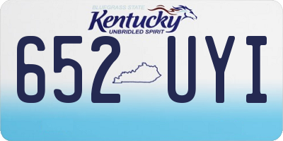 KY license plate 652UYI