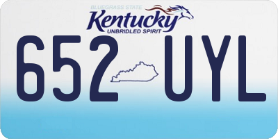 KY license plate 652UYL