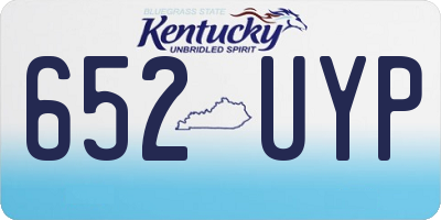 KY license plate 652UYP