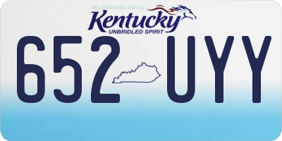 KY license plate 652UYY