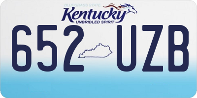 KY license plate 652UZB