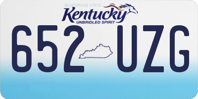 KY license plate 652UZG