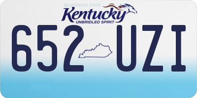 KY license plate 652UZI