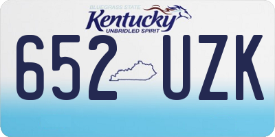 KY license plate 652UZK