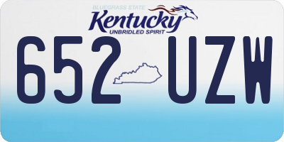 KY license plate 652UZW