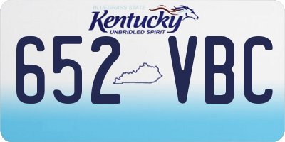 KY license plate 652VBC