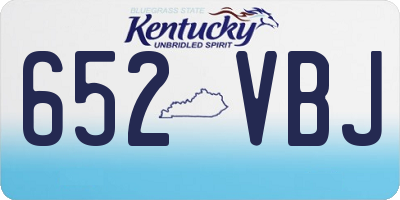 KY license plate 652VBJ