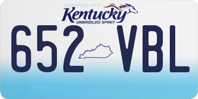 KY license plate 652VBL